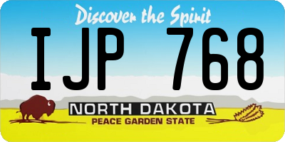 ND license plate IJP768