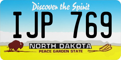 ND license plate IJP769