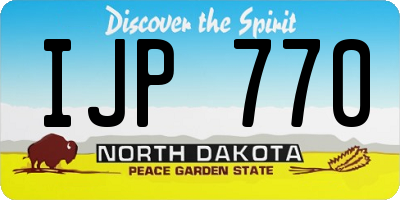 ND license plate IJP770
