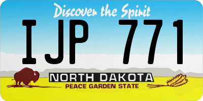 ND license plate IJP771