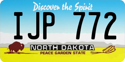 ND license plate IJP772