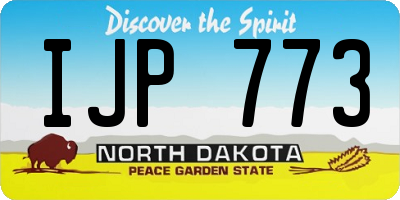 ND license plate IJP773