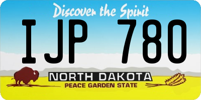 ND license plate IJP780