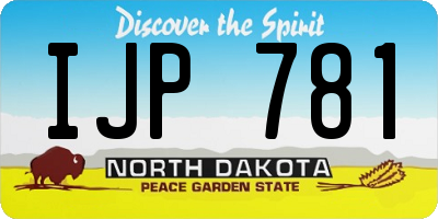 ND license plate IJP781