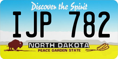 ND license plate IJP782