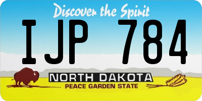 ND license plate IJP784