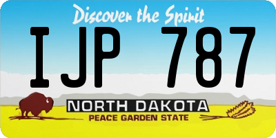 ND license plate IJP787