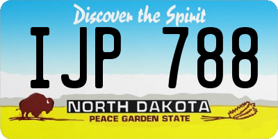 ND license plate IJP788