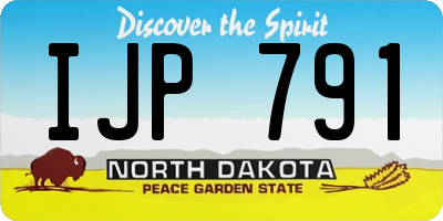 ND license plate IJP791