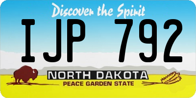 ND license plate IJP792