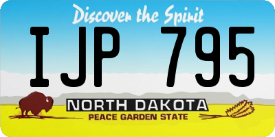 ND license plate IJP795