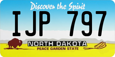 ND license plate IJP797