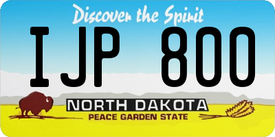 ND license plate IJP800