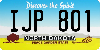 ND license plate IJP801