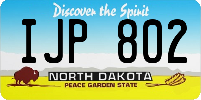 ND license plate IJP802