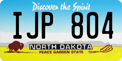 ND license plate IJP804