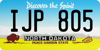 ND license plate IJP805
