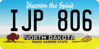 ND license plate IJP806