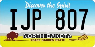 ND license plate IJP807