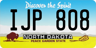ND license plate IJP808