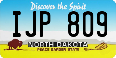 ND license plate IJP809