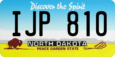 ND license plate IJP810