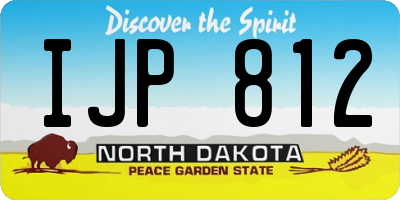 ND license plate IJP812