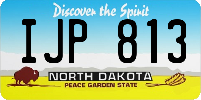 ND license plate IJP813