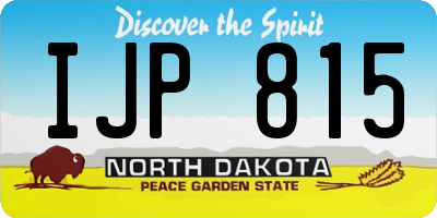 ND license plate IJP815