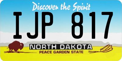 ND license plate IJP817