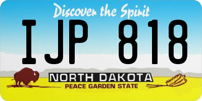 ND license plate IJP818