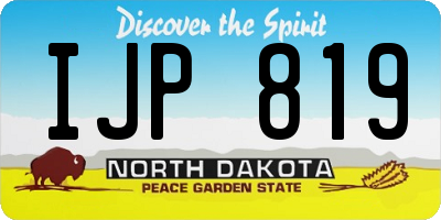 ND license plate IJP819
