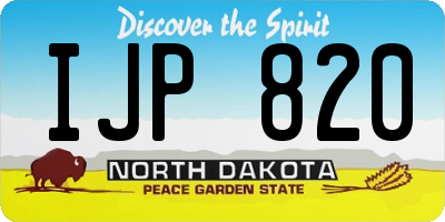 ND license plate IJP820