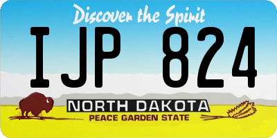 ND license plate IJP824