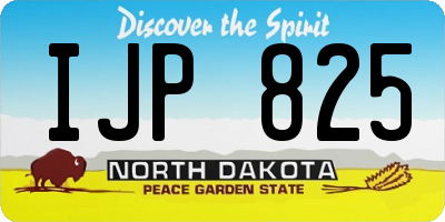 ND license plate IJP825