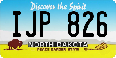 ND license plate IJP826