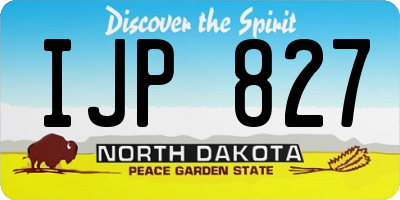 ND license plate IJP827
