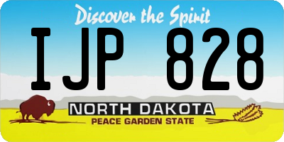 ND license plate IJP828