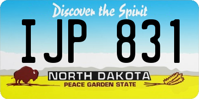 ND license plate IJP831