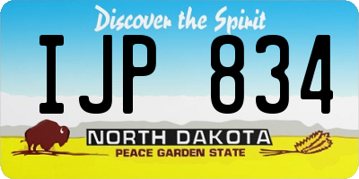 ND license plate IJP834