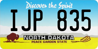 ND license plate IJP835