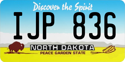 ND license plate IJP836