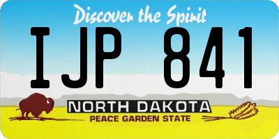 ND license plate IJP841