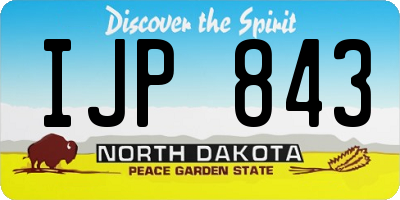 ND license plate IJP843