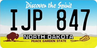 ND license plate IJP847
