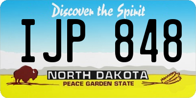 ND license plate IJP848