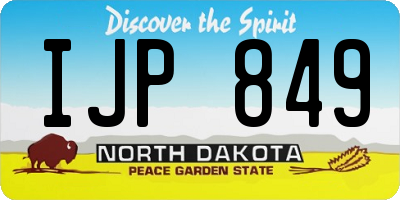 ND license plate IJP849