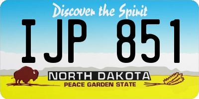ND license plate IJP851