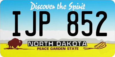 ND license plate IJP852