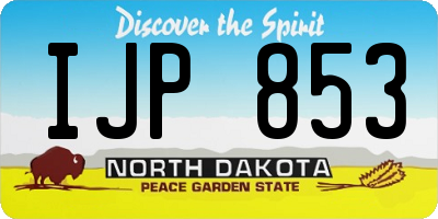 ND license plate IJP853